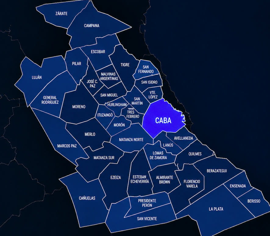 Mapa de cobertura AMBA